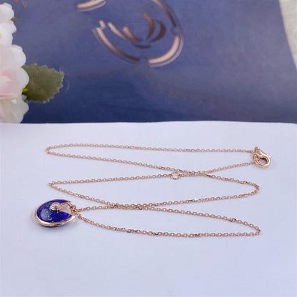 [Vera  Jewelry]AMULETTE ROSE GOLD AGATE NECKLACE
