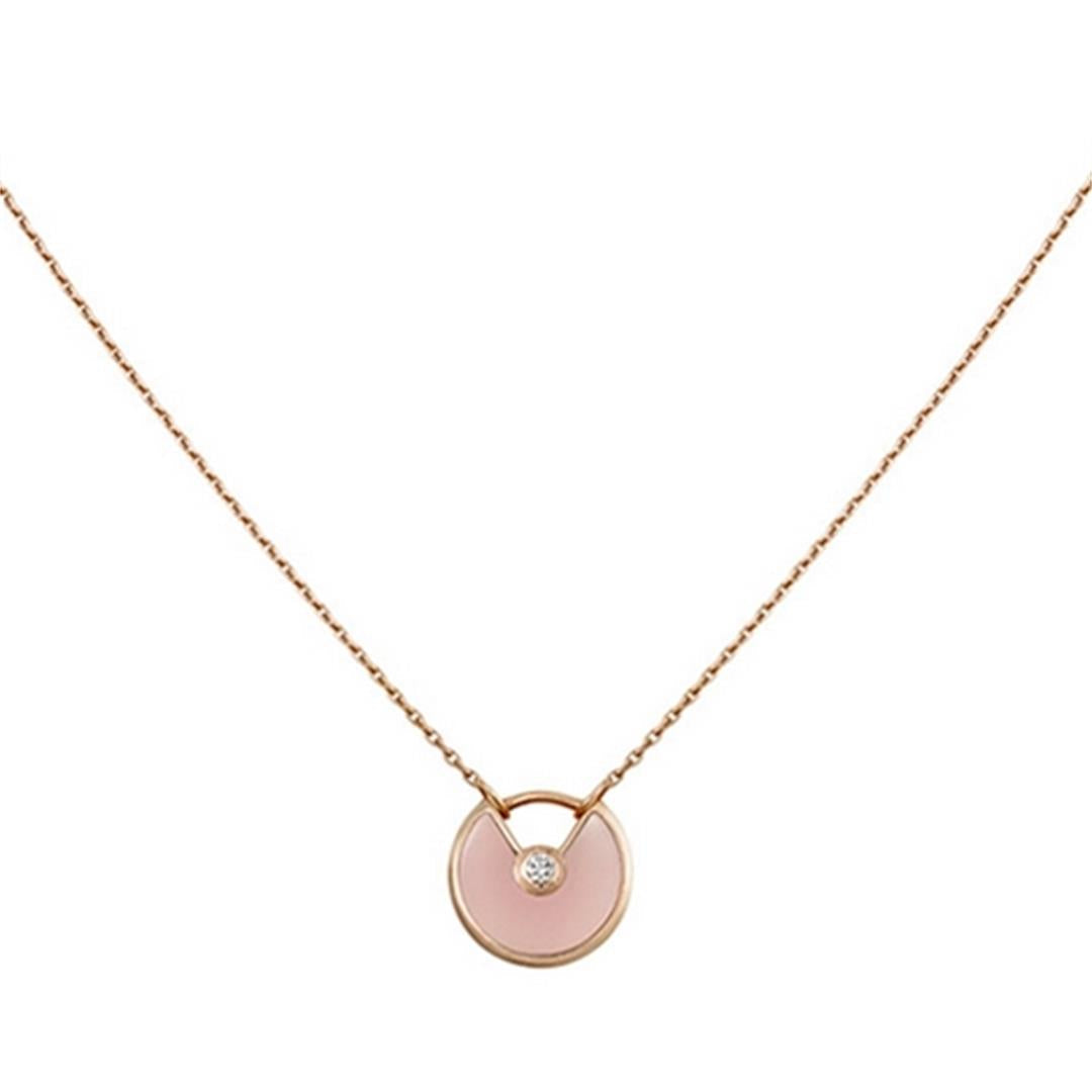 [Vera  Jewelry]AMULETTE ROSE GOLD PINK MOP NECKLACE