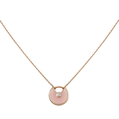 [Vera  Jewelry]AMULETTE ROSE GOLD PINK MOP NECKLACE