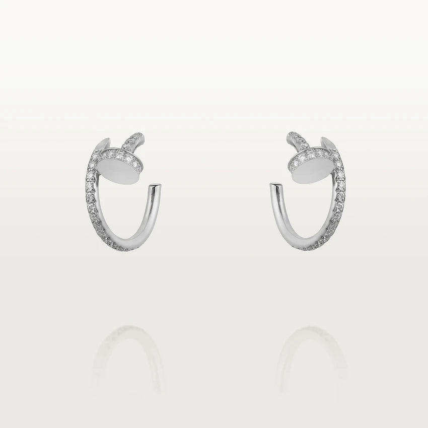 [Vera  Jewelry]JUSTE EARRINGS 12.75MM SILVER DIAMOND