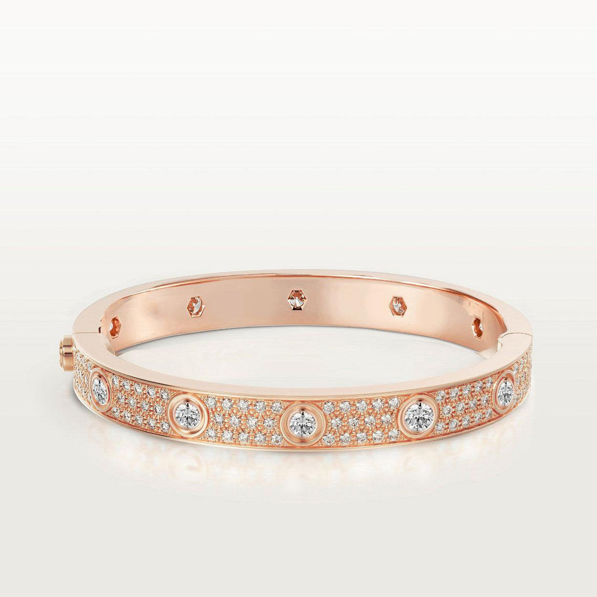 [Vera  Jewelry]LOVE BRACELET 6.1MM DIAMOND-PAVED 10 BIG DIAMONDS