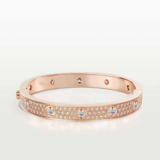 [Vera Jewelry] ラブブレスレット 6.1mm ダイヤモンドパヴェ 10ダイヤモンド