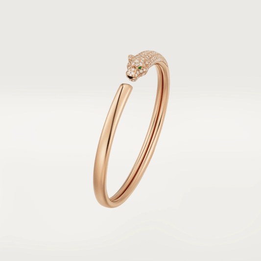 [Vera Jewelry]PANTHERE ROSE GOLD DIAMOND OPEN BRACELET