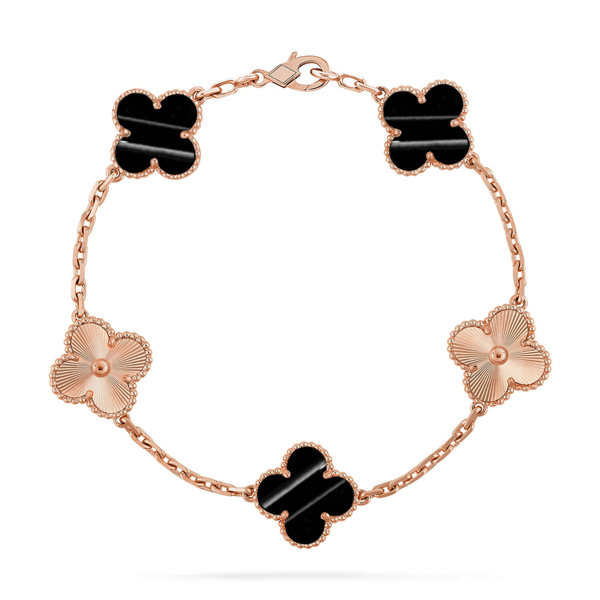 [Vera  Jewelry]LUCKY CLOVER 5-MOTIF BRACELET - PULSE STONE COLLECTION