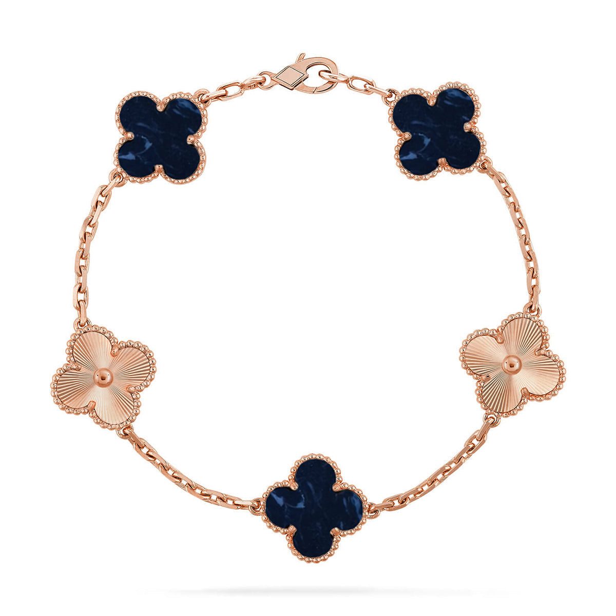 [Vera  Jewelry]LUCKY CLOVER 5-MOTIF BRACELET - PIETERSITE COLLECTION