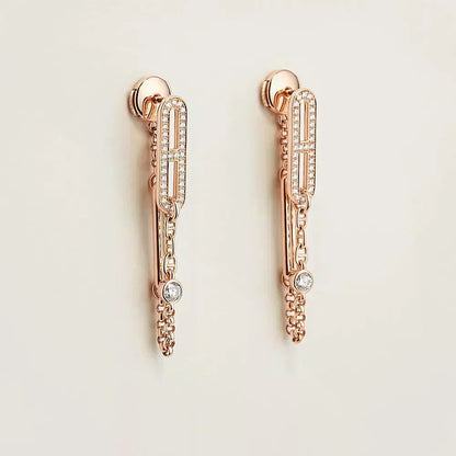 [Vera  Jewelry]CHAINE CHAOS DIAMOND DROP EARRINGS