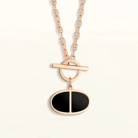 [Vera Jewelry]CHAINE VERSO BLACK CERAMIC NECKLACE
