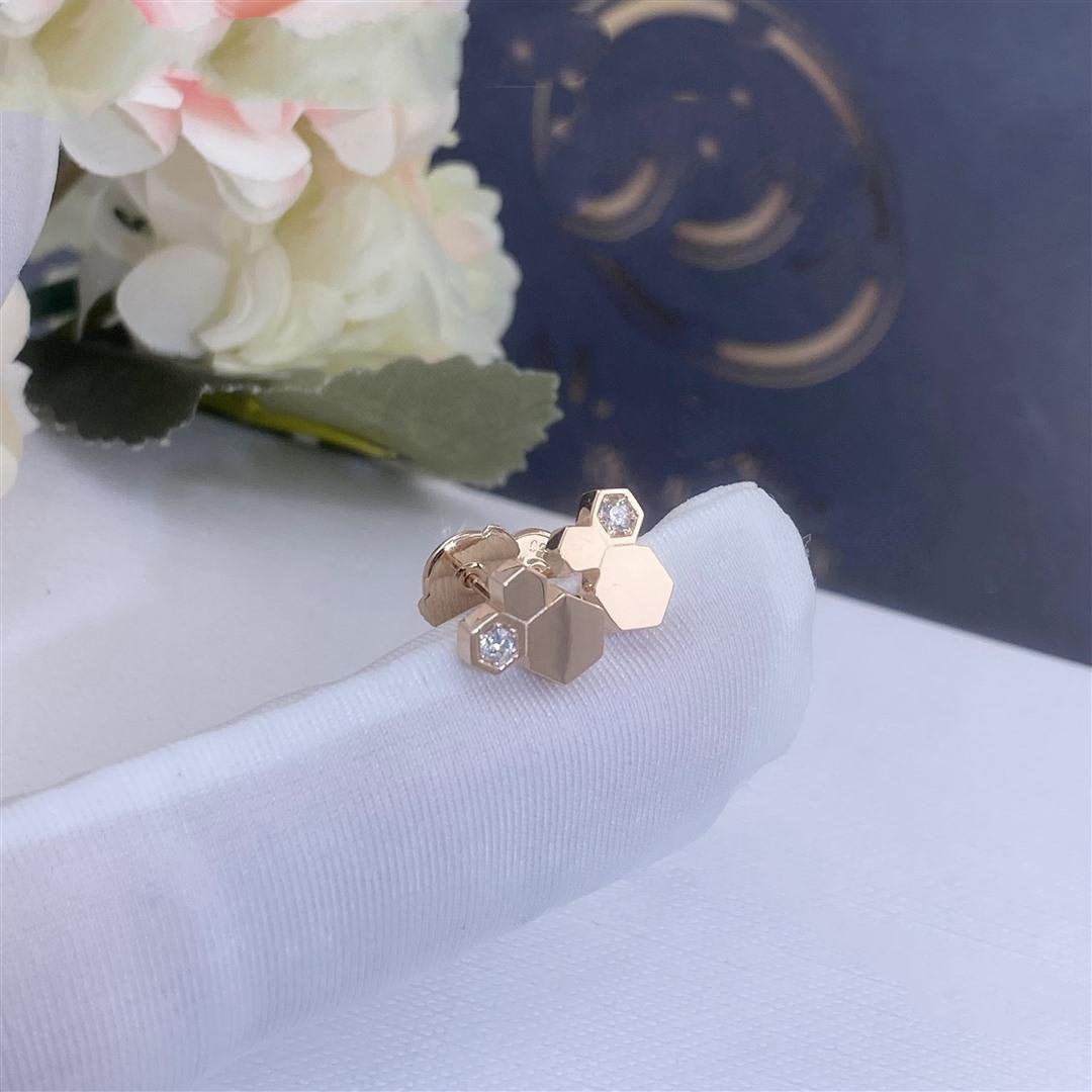 [Vera  Jewelry]BEE LOVE PINK GOLD DIAMOND EARRINGS