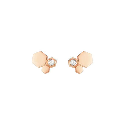 [Vera  Jewelry]BEE LOVE PINK GOLD DIAMOND EARRINGS