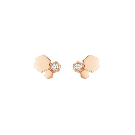 [Vera  Jewelry]BEE LOVE PINK GOLD DIAMOND EARRINGS