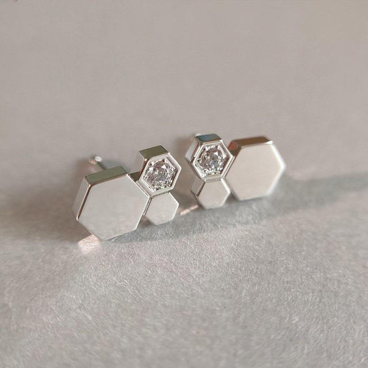 [Vera Jewelry]BEE LOVE SILVER DIAMOND EARRINGS