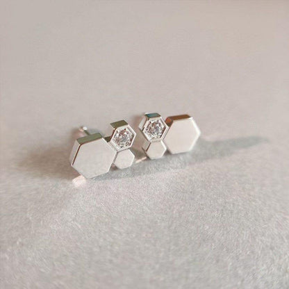 [Vera  Jewelry]BEE LOVE SILVER DIAMOND EARRINGS