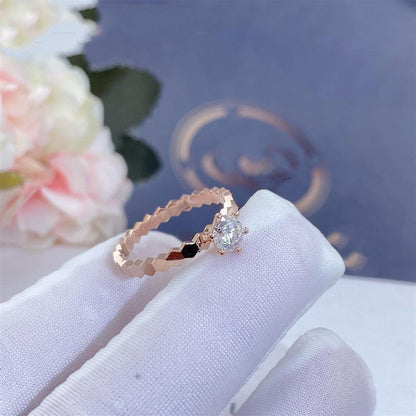 [Vera  Jewelry]BEE LOVE RING PINK GOLD 1 DIAMOND