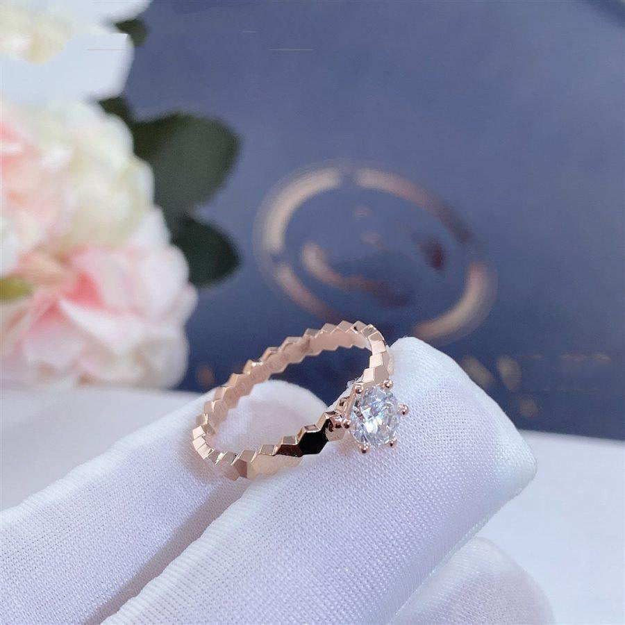 [Vera  Jewelry]BEE LOVE RING PINK GOLD 1 DIAMOND