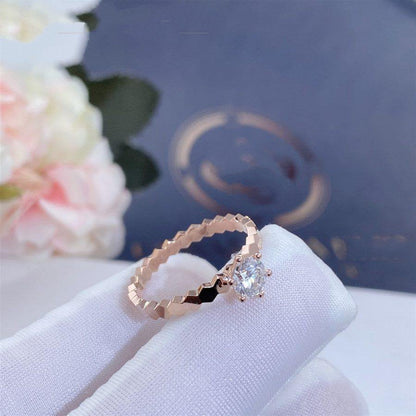 [Vera  Jewelry]BEE LOVE RING PINK GOLD 1 DIAMOND
