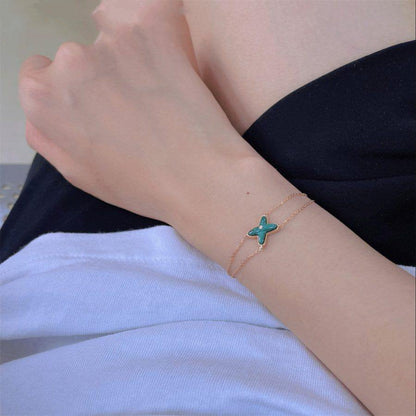 [Vera  Jewelry]JEUX BRACELET MALACHITE PINK GOLD 1 DIAMOND