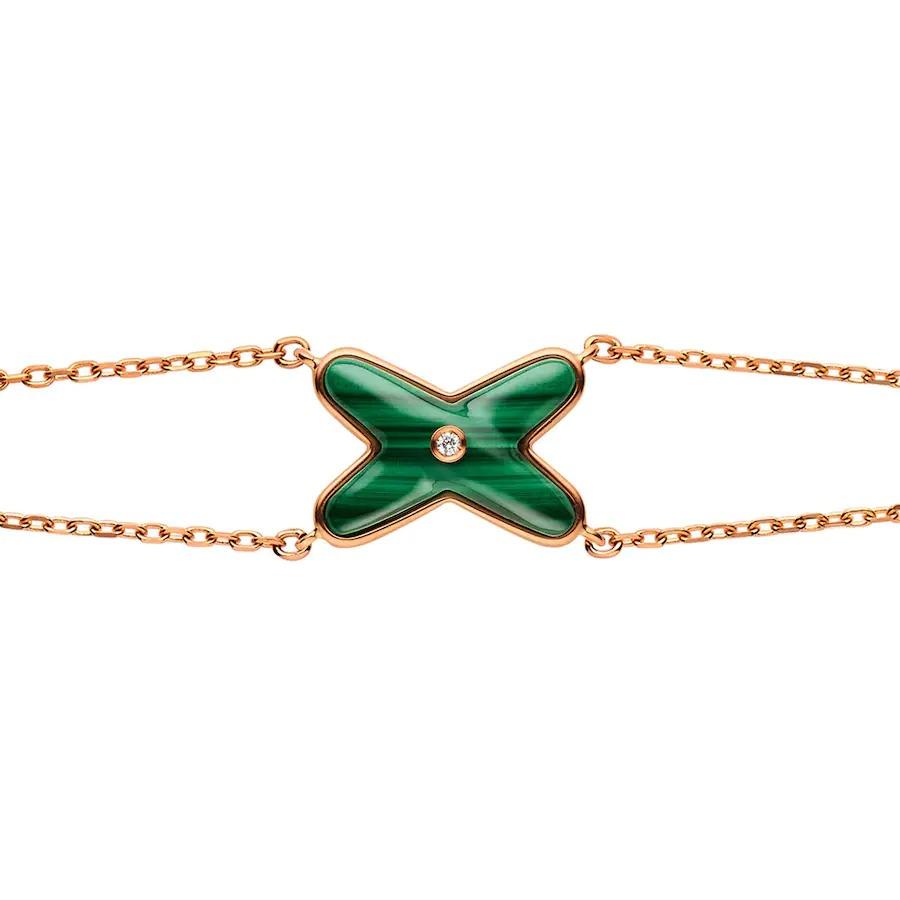 [Vera  Jewelry]JEUX BRACELET MALACHITE PINK GOLD 1 DIAMOND