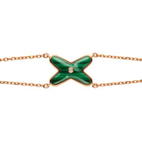 [Vera Jewelry]JEUX BRACELET MALACHITE PINK GOLD 1 DIAMOND