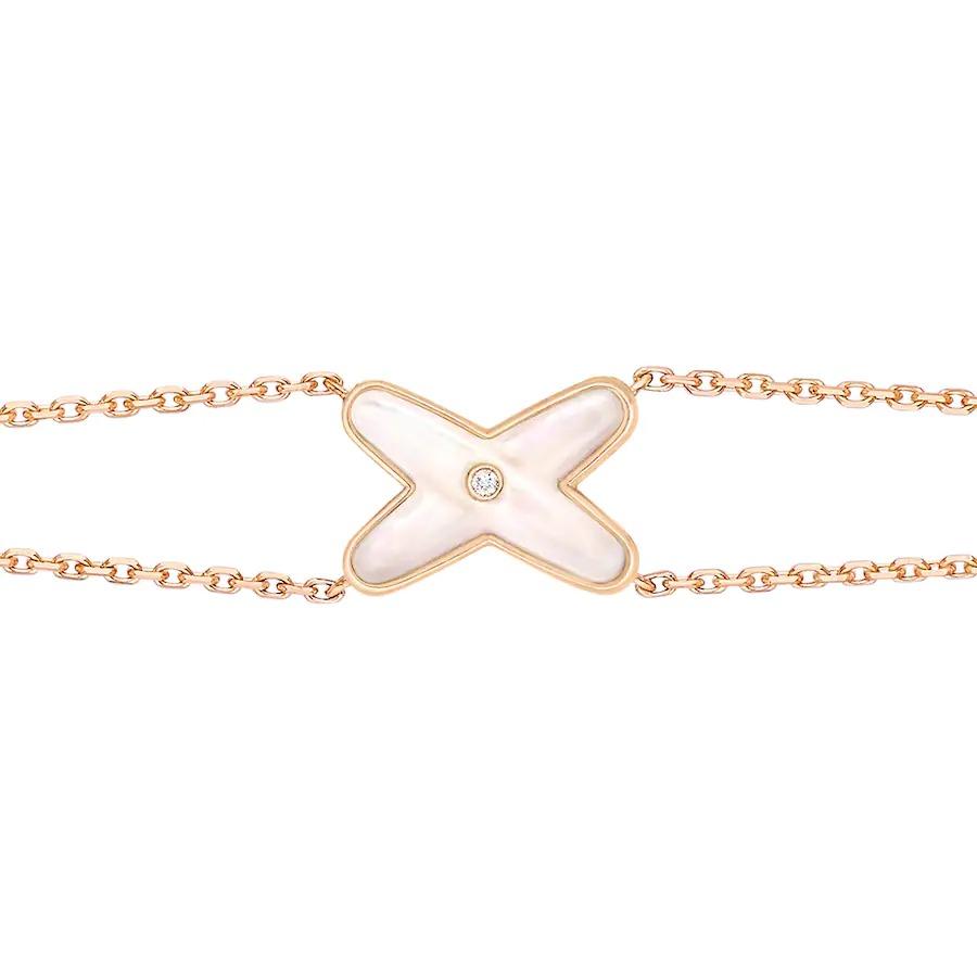 [Vera  Jewelry]JEUX BRACELET WHITE MOP PINK GOLD 1 DIAMOND