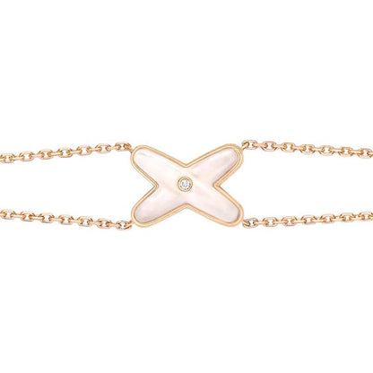 [Vera  Jewelry]JEUX BRACELET WHITE MOP PINK GOLD 1 DIAMOND
