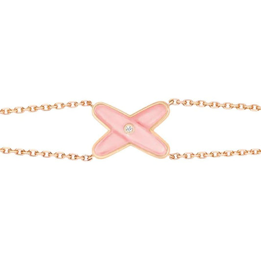 [Vera  Jewelry]JEUX BRACELET PINK MOP PINK GOLD 1 DIAMOND