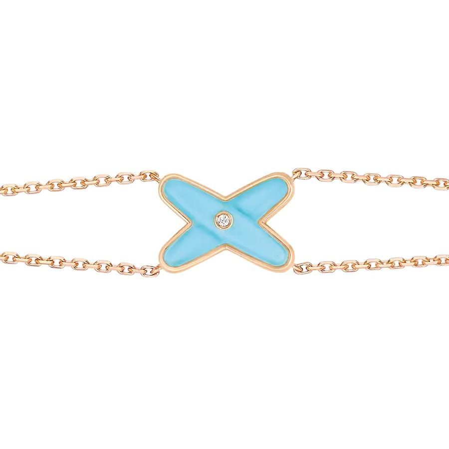 [Vera  Jewelry]JEUX BRACELET TURQUOISE PINK GOLD 1 DIAMOND