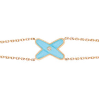 [Vera Jewelry]JEUX BRACELET TURQUOISE PINK GOLD 1 DIAMOND