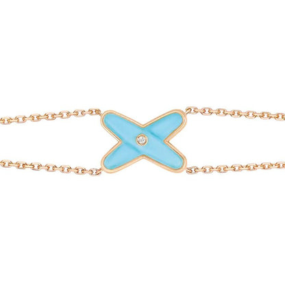 [Vera  Jewelry]JEUX BRACELET TURQUOISE PINK GOLD 1 DIAMOND