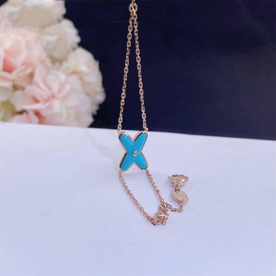 [Vera  Jewelry]JEUX BRACELET TURQUOISE PINK GOLD 1 DIAMOND