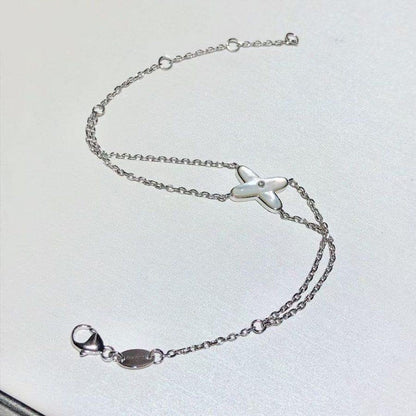 [Vera  Jewelry]JEUX BRACELET WHITE MOP SILVER 1 DIAMOND