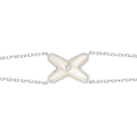 [Vera Jewelry]JEUX BRACELET WHITE MOP SILVER 1 DIAMOND