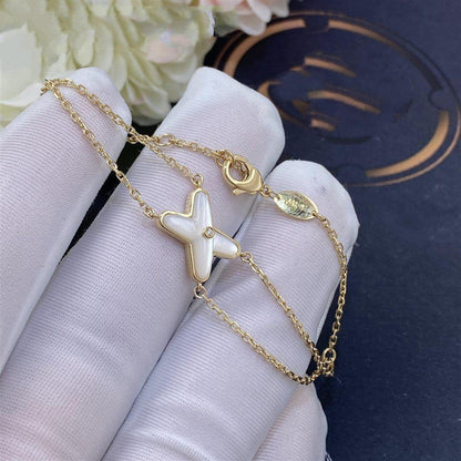 [Vera  Jewelry]JEUX BRACELET WHITE MOP GOLD 1 DIAMOND