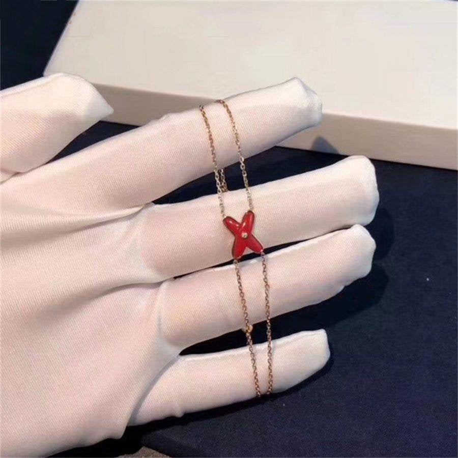[Vera Jewelry]JEUX BRACELET CARNELIAN PINK GOLD 1 DIAMOND