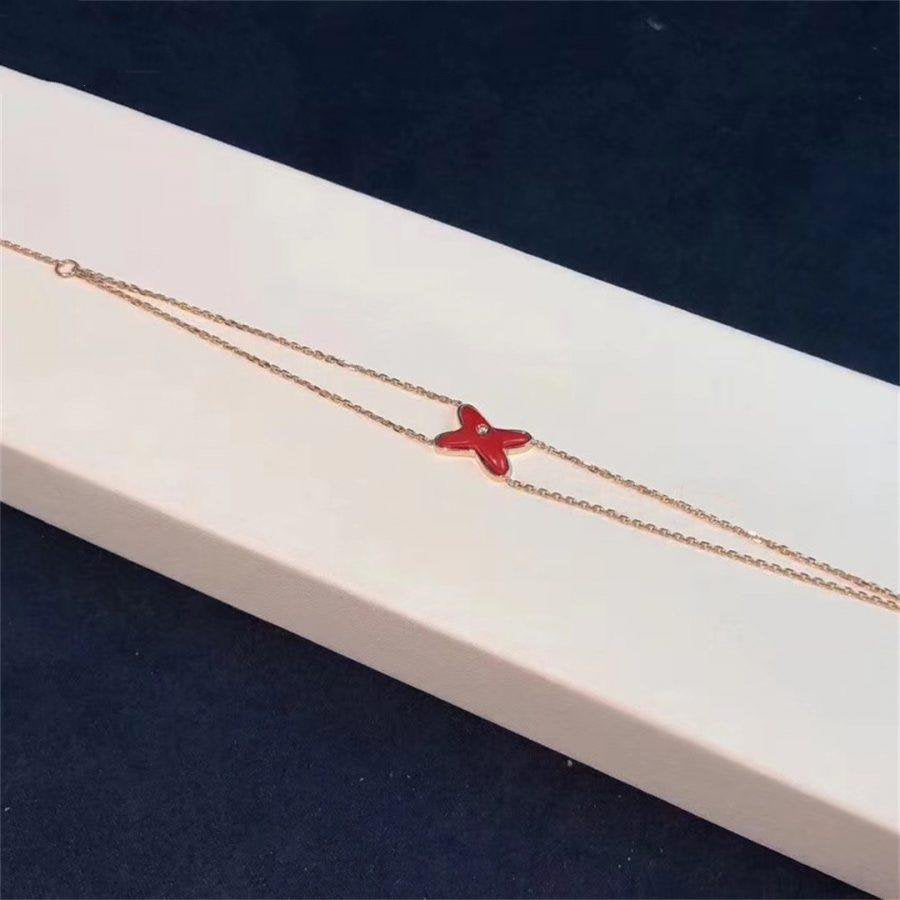 [Vera Jewelry]JEUX BRACELET CARNELIAN PINK GOLD 1 DIAMOND