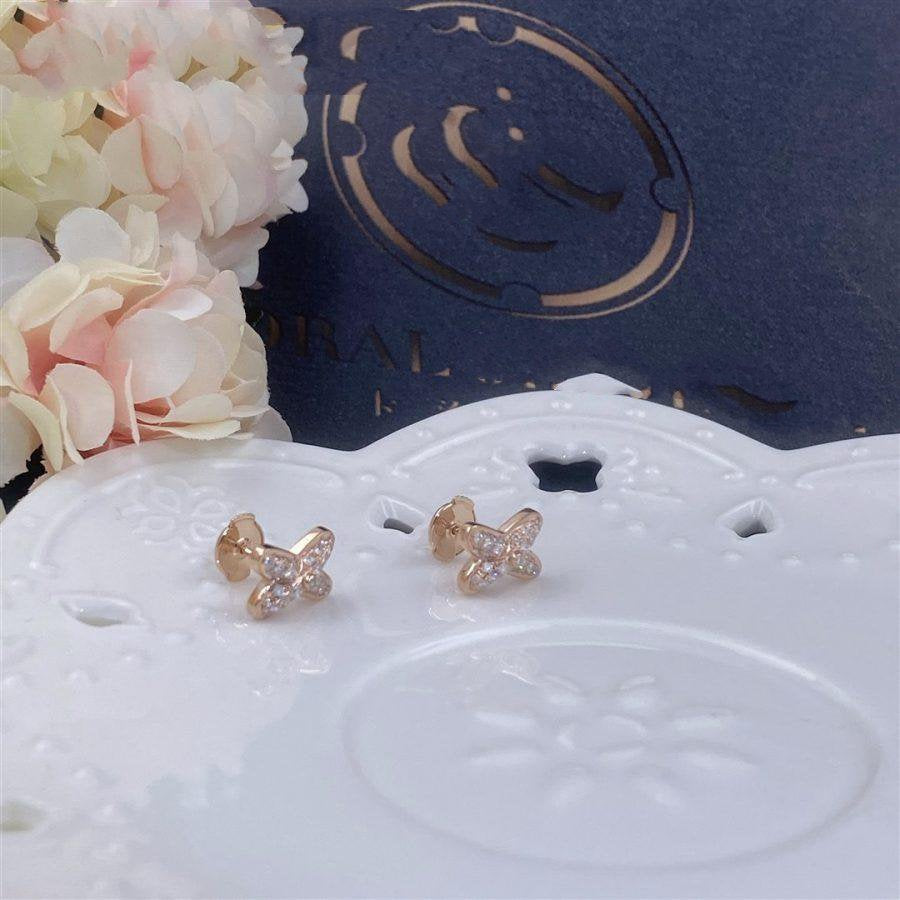 [Vera Jewelry]JEUX DE PINK GOLD DIAMOND EARRINGS
