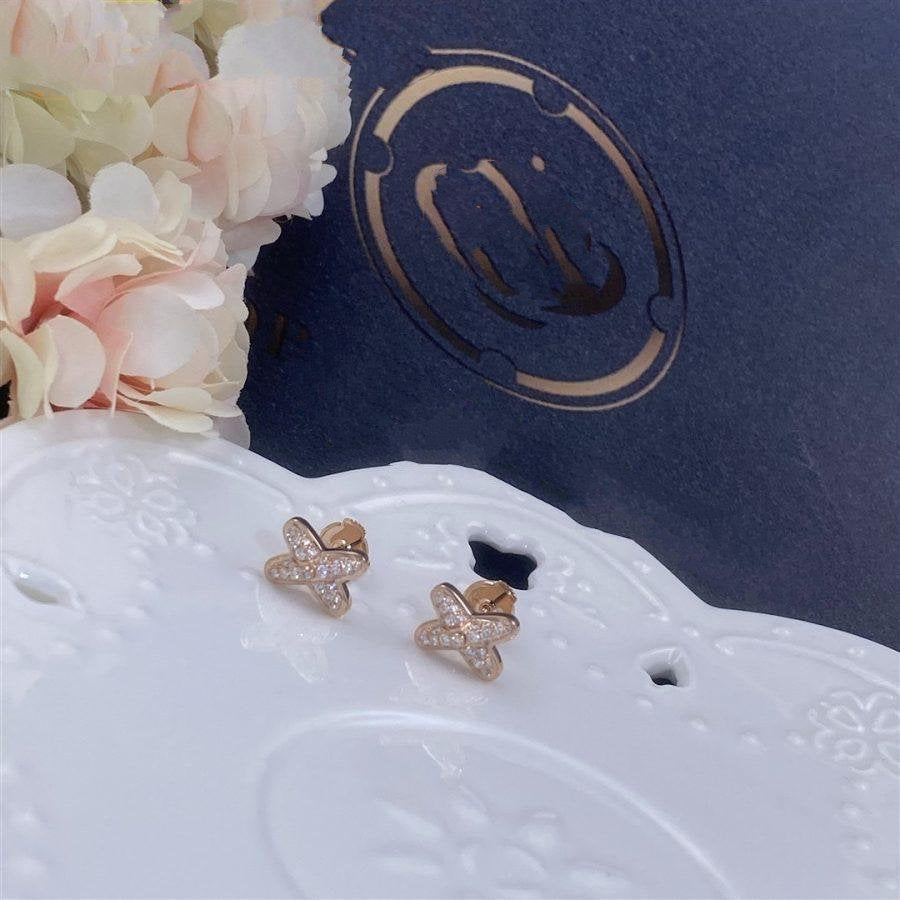 [Vera Jewelry]JEUX DE PINK GOLD DIAMOND EARRINGS
