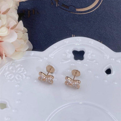 [Vera Jewelry]JEUX DE PINK GOLD DIAMOND EARRINGS