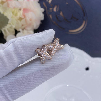 [Vera Jewelry]JEUX DE PINK GOLD DIAMOND EARRINGS