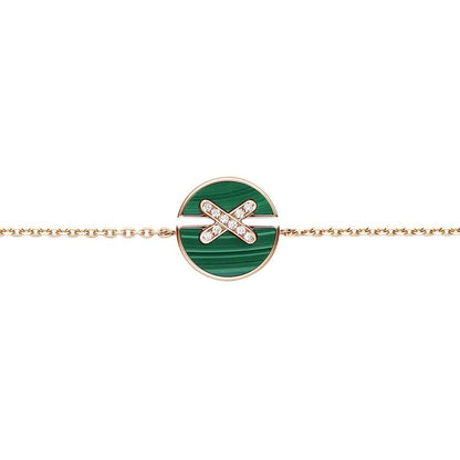 [Vera  Jewelry]JEUX DE BRACELET MALACHITE PINK GOLD DIAMONDS