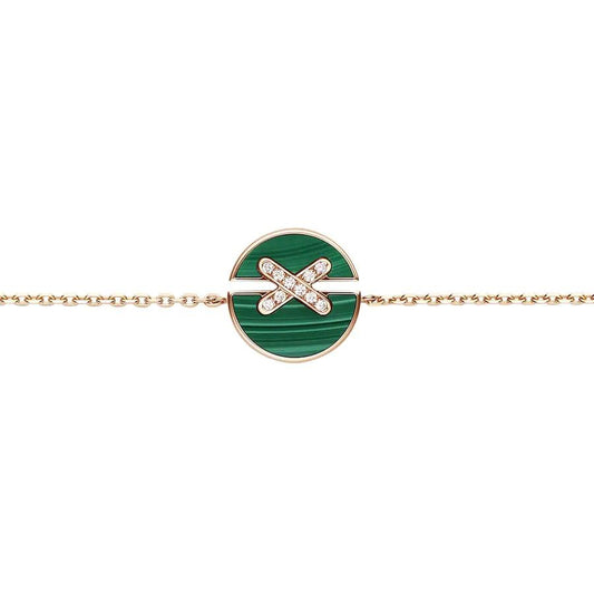 [Vera  Jewelry]JEUX DE BRACELET MALACHITE PINK GOLD DIAMONDS