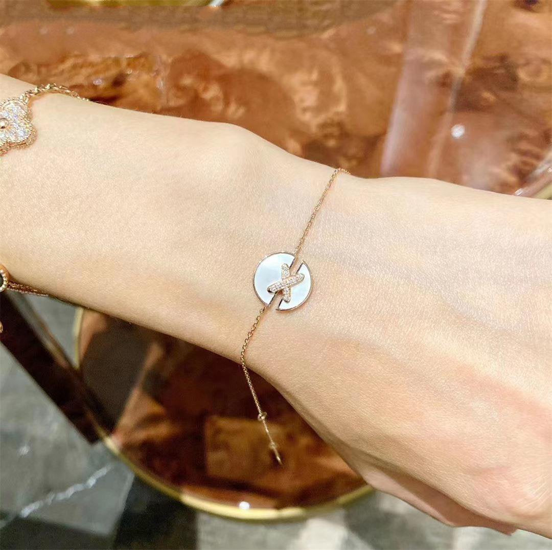 [Vera  Jewelry]JEUX DE BRACELET MOP PINK GOLD DIAMONDS