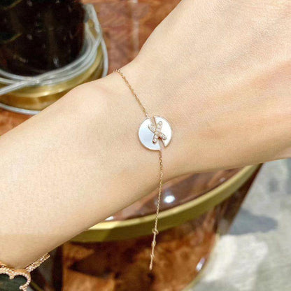 [Vera Jewelry]JEUX DE BRACELET MOP PINK GOLD DIAMONDS
