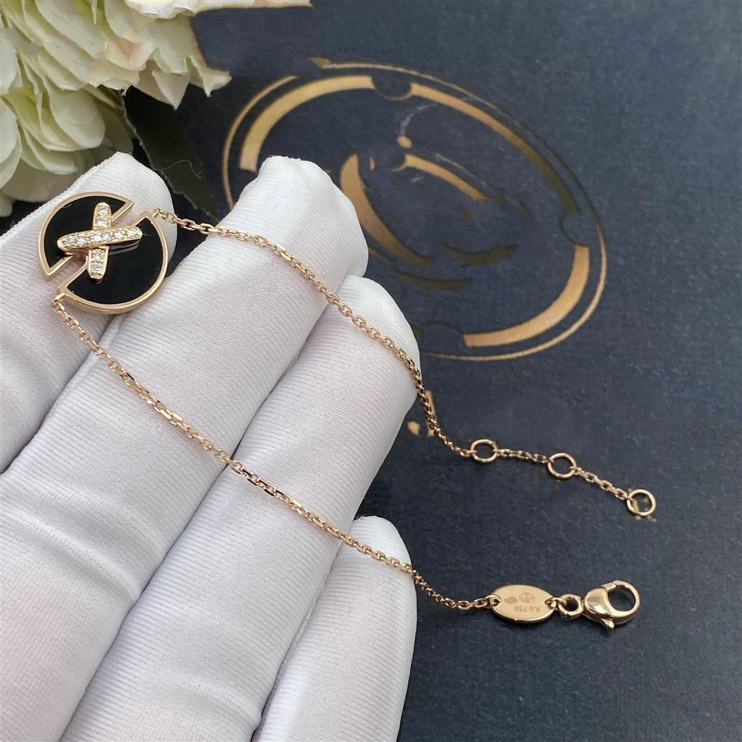 [Vera  Jewelry]JEUX DE BRACELET ONYX PINK GOLD DIAMOND