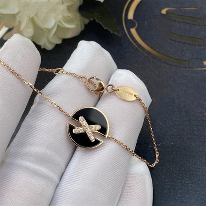 [Vera Jewelry]JEUX DE BRACELET ONYX PINK GOLD DIAMOND