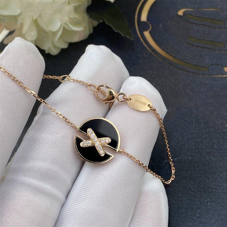 [Vera  Jewelry]JEUX DE BRACELET ONYX PINK GOLD DIAMOND