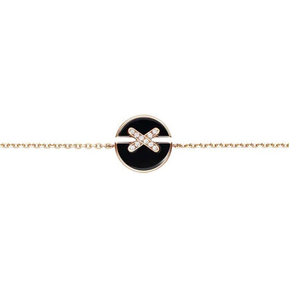 [Vera  Jewelry]JEUX DE BRACELET ONYX PINK GOLD DIAMOND