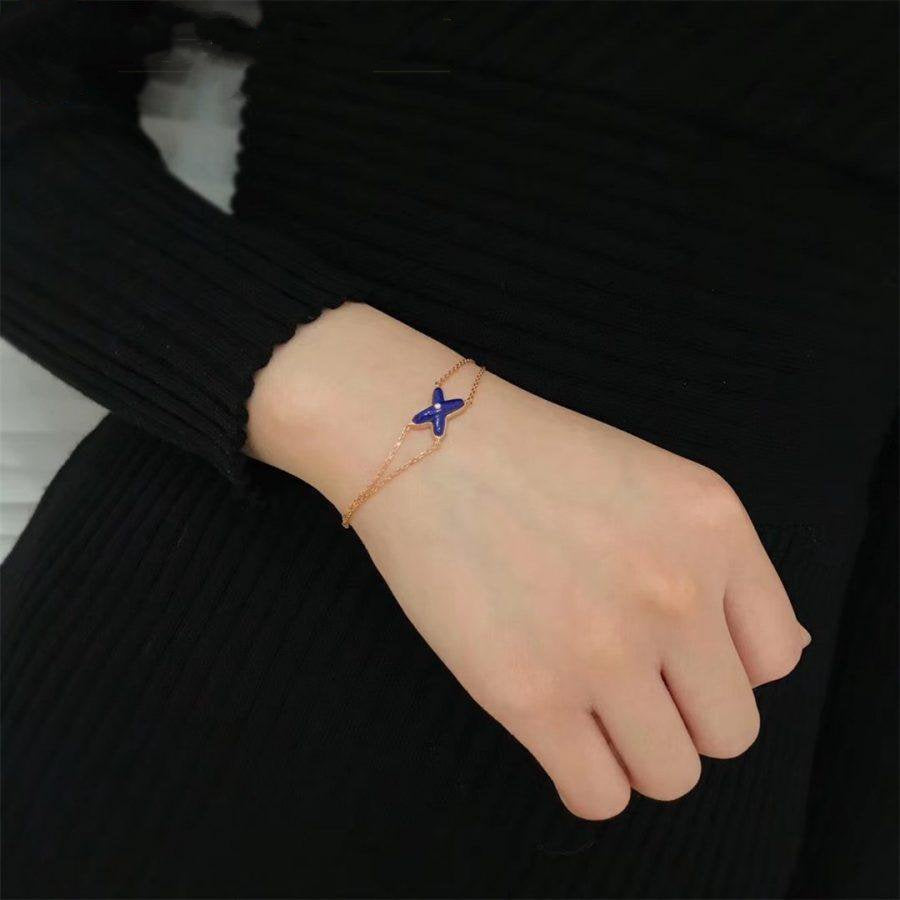 [Vera  Jewelry]Hollow Design Four-Leaf Clover Flower Shape Bracelet
