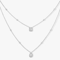 [Vera Jewelry]Diamond Necklace My Twin 2 Rows