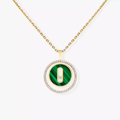 [Vera  Jewelry]Lucky Move Diamond Necklace in Rose Gold and White Mother-of-Pearl