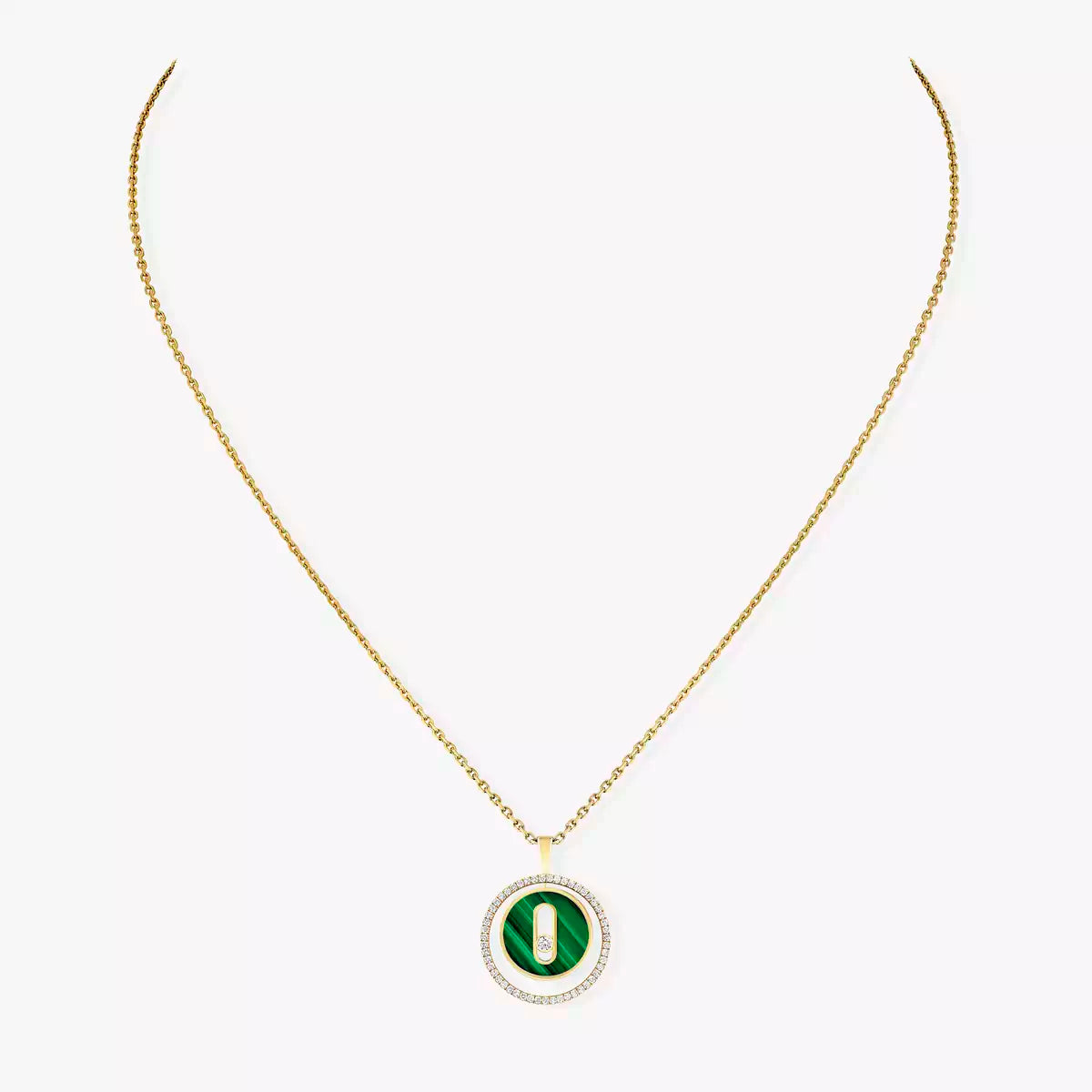 [Vera Jewelry]Lucky Move Diamond Necklace in Rose Gold and White Mother-of-Pearl